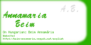 annamaria beim business card